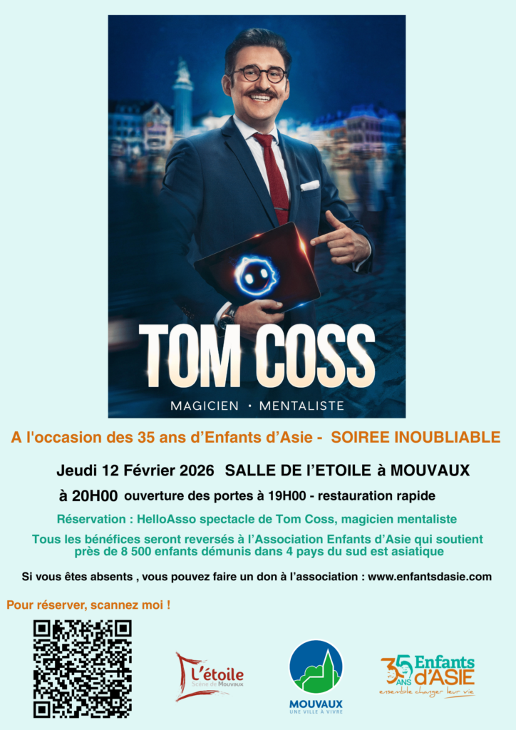 Spectacle de Tom Coss, magicien mentaliste jeudi 12 février 2026 à 20h à L'étoile - Scène de Mouvaux