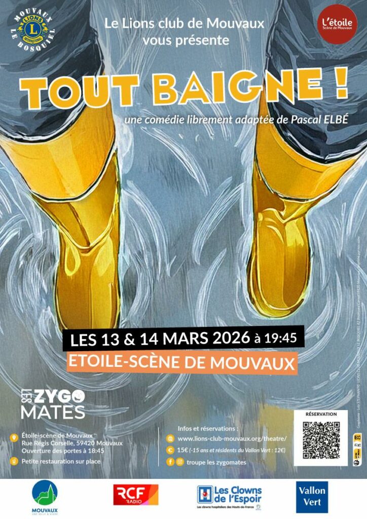 Tout baigne, théâtre les 13 et 14 mars 2026 à 19h50 à L'étoile - Scène de Mouvaux