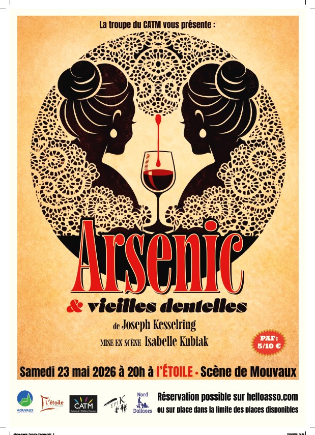 Arsenic - Théâtre, samedi 23 mai 2026 à 20h à L'étoile - Scène de Mouvaux