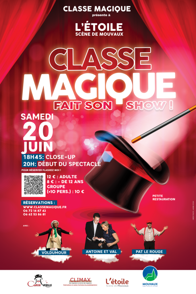 Classe magique fait son show, samedi 20 juin 2026 à 20h à L'étoile - Scène de Mouvaux