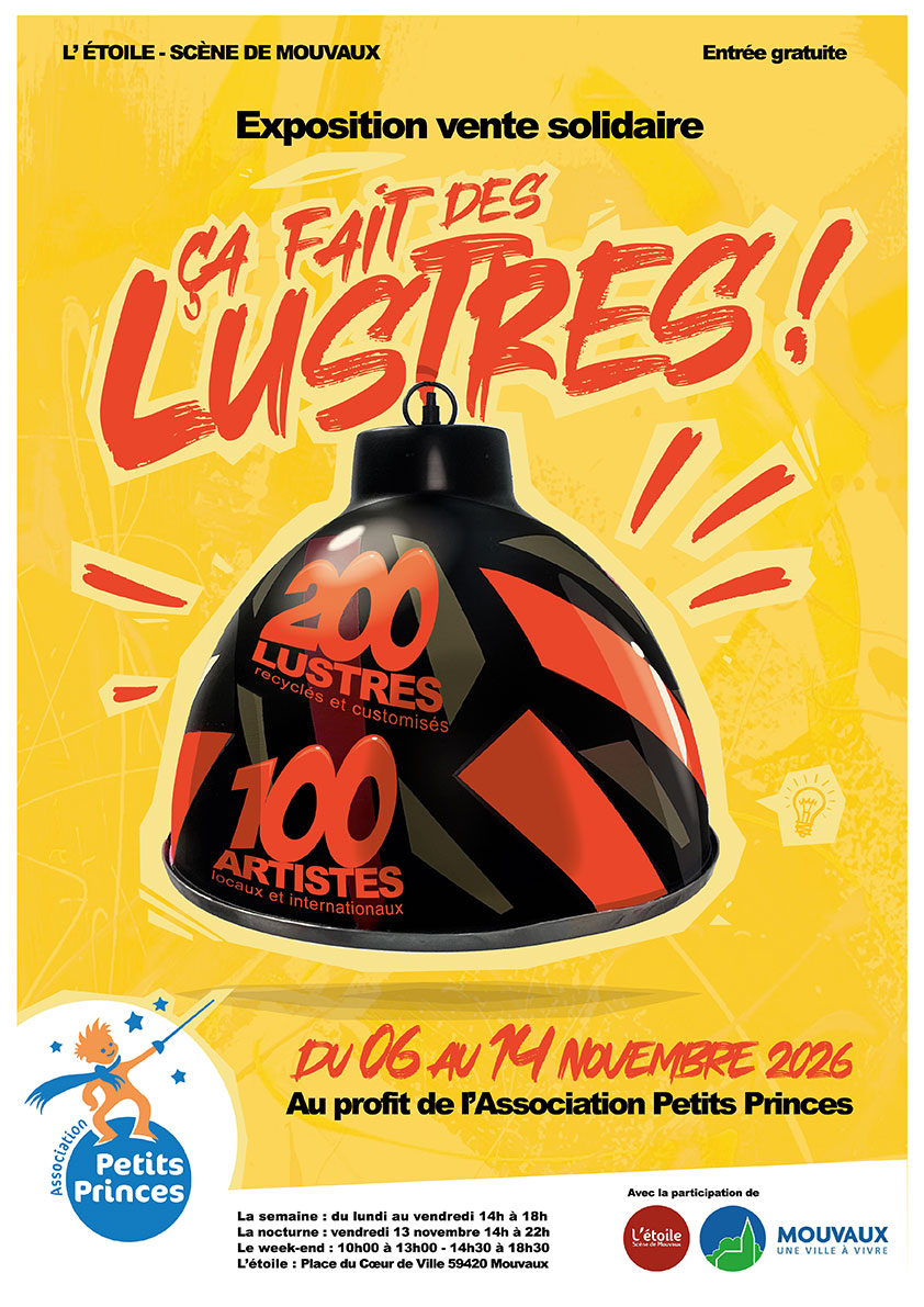 Ca fait des lustres, exposition du 5 au 14 novembre 2026 à L'étoile - Scène de Mouvaux