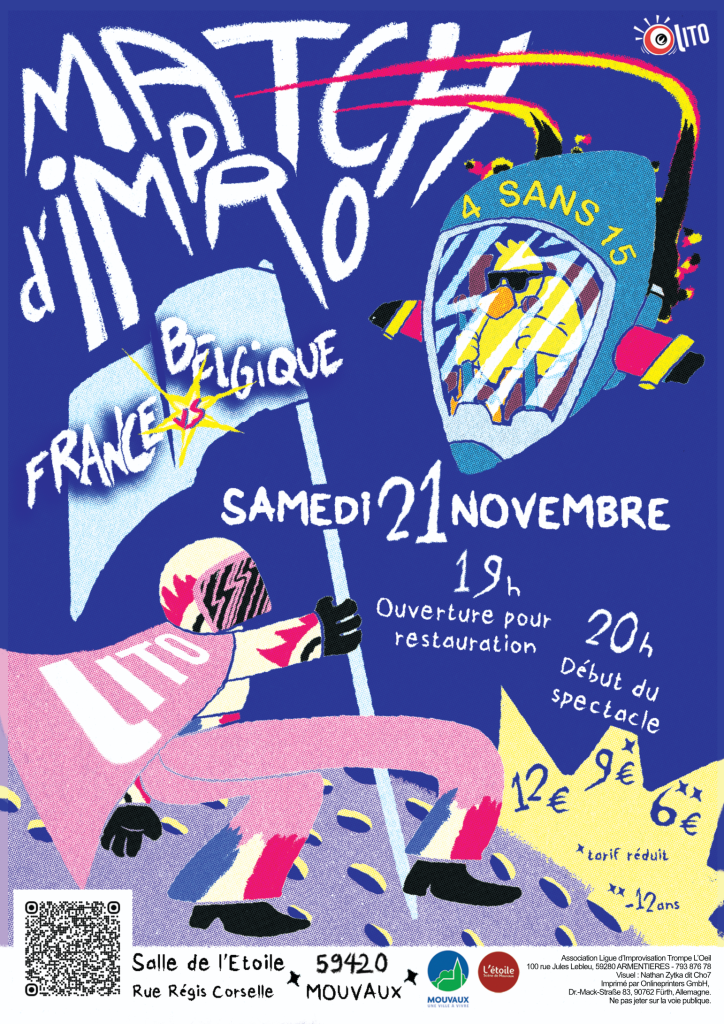Match d'improvisation, samedi 21 novembre 2026 à 20h à L'étoile - Scène de Mouvaux